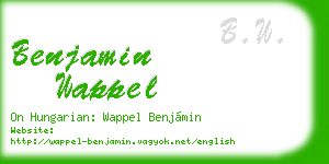 benjamin wappel business card